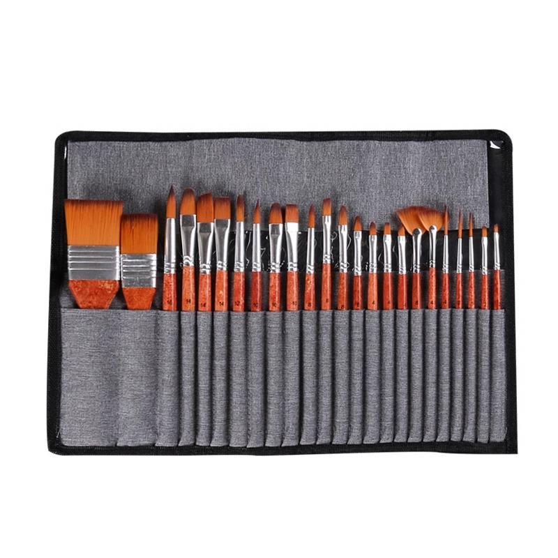 24Pcs Portable Acrylic Paint Brush Set Nylon Brushs Cloth Rolls Pen Curtain Gouache Art Painting Long Rod Watercolor Paintbrush
24Pcs Portable Acrylic Paint Brush Set Nylon Brushs Cloth Rolls Pen Curtain Gouache Art Painting Long Rod Watercolor Paintbrush