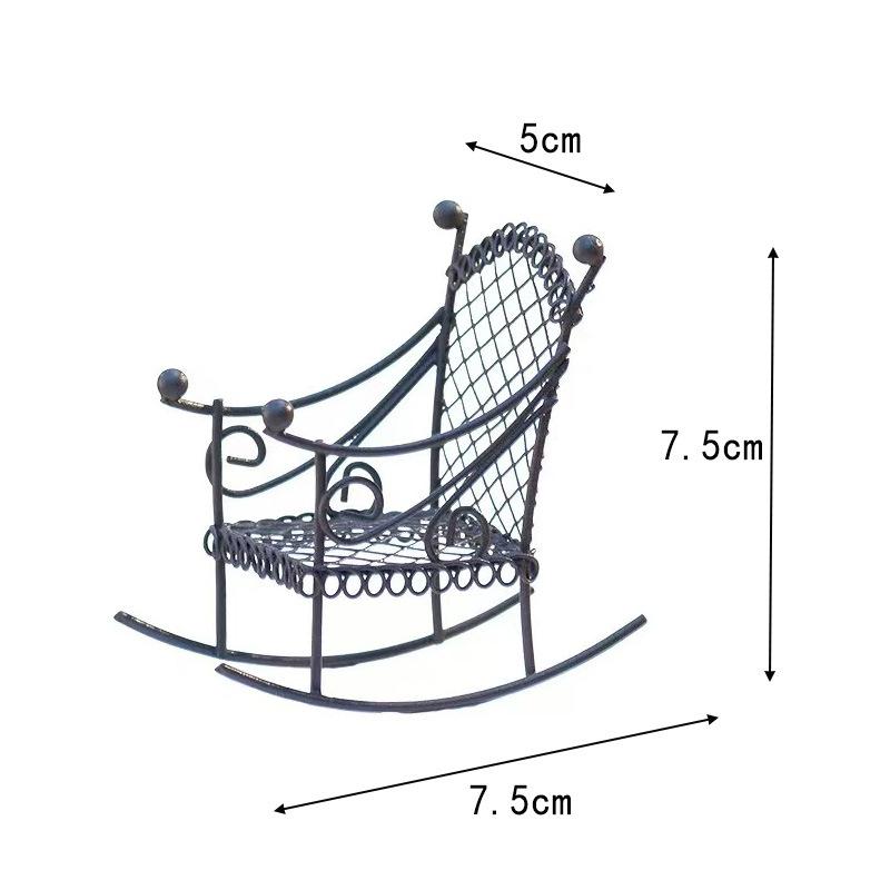 Vintage Mini Iron Rocking Chair, Realistic Dollhouse Furniture for Pretend Play, Viral Desktop Garden Craft Decor іржавий
Vintage Mini Iron Rocking Chair, Realistic Dollhouse Furniture for Pretend Play, Viral Desktop Garden Craft Decor іржавий