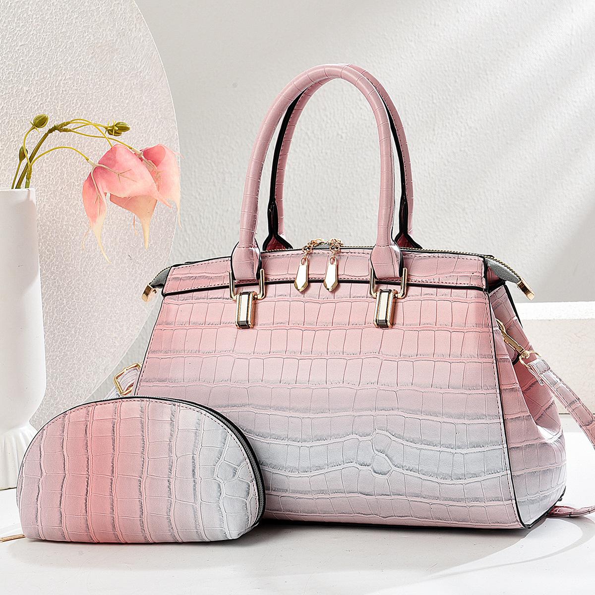 Crocodile Bright Handbag With Small Purse PU Leather Female Top-handle Bag Women Shopping Commuting Outgoing Single Shoulder Bag сірий колір
Crocodile Bright Handbag With Small Purse PU Leather Female Top-handle Bag Women Shopping Commuting Outgoing Single Shoulder Bag сірий колір