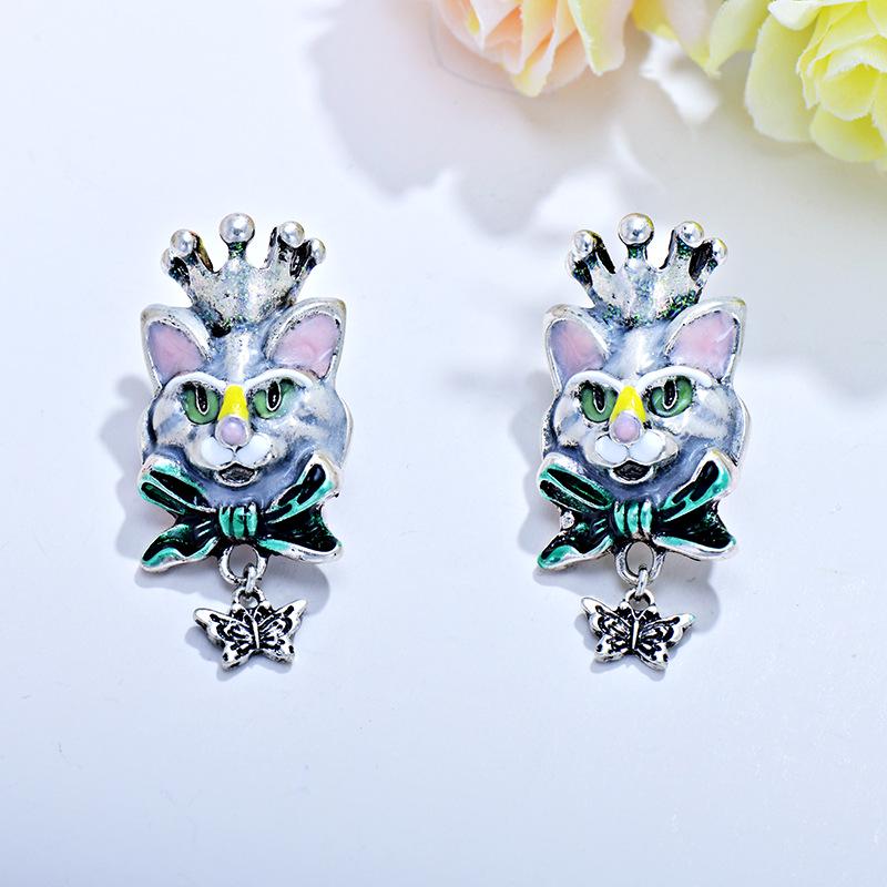 Винтажные эмалевые серьги-пусеты в виде кошки и короны, кролик-девочка темно-синий
Винтажные эмалевые серьги-пусеты в виде кошки и короны, кролик-девочка темно-синий