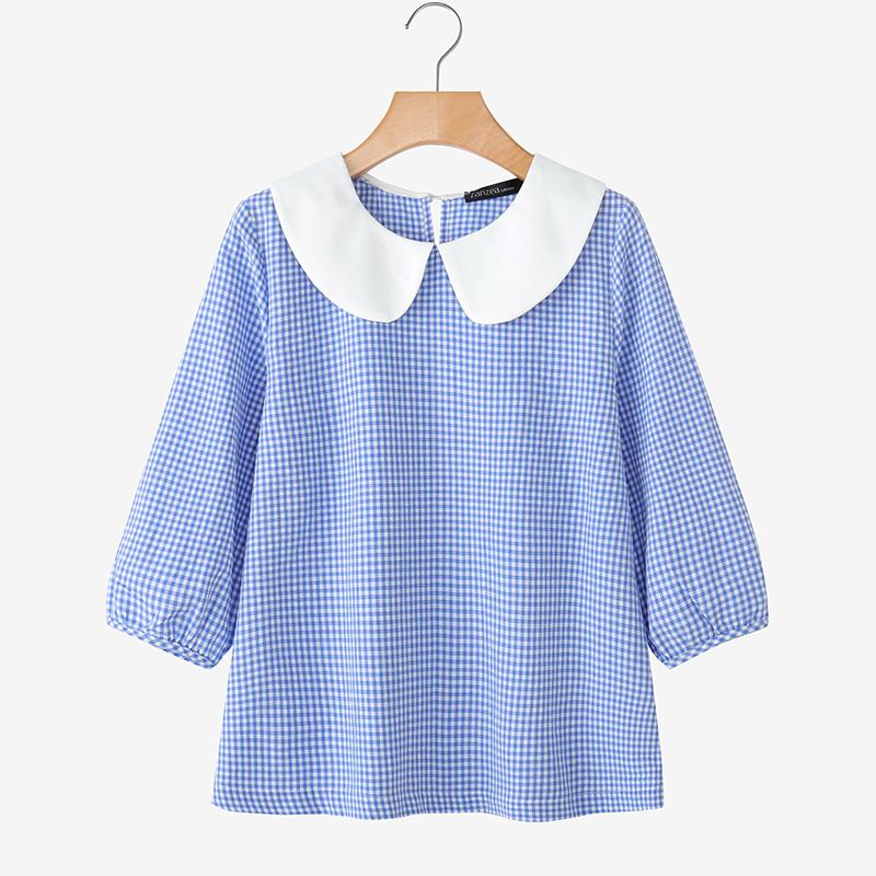 ZANZEA Women Casual Doll Collar 3/4 Sleeve Loose Plaid Print Blouse L
ZANZEA Women Casual Doll Collar 3/4 Sleeve Loose Plaid Print Blouse L