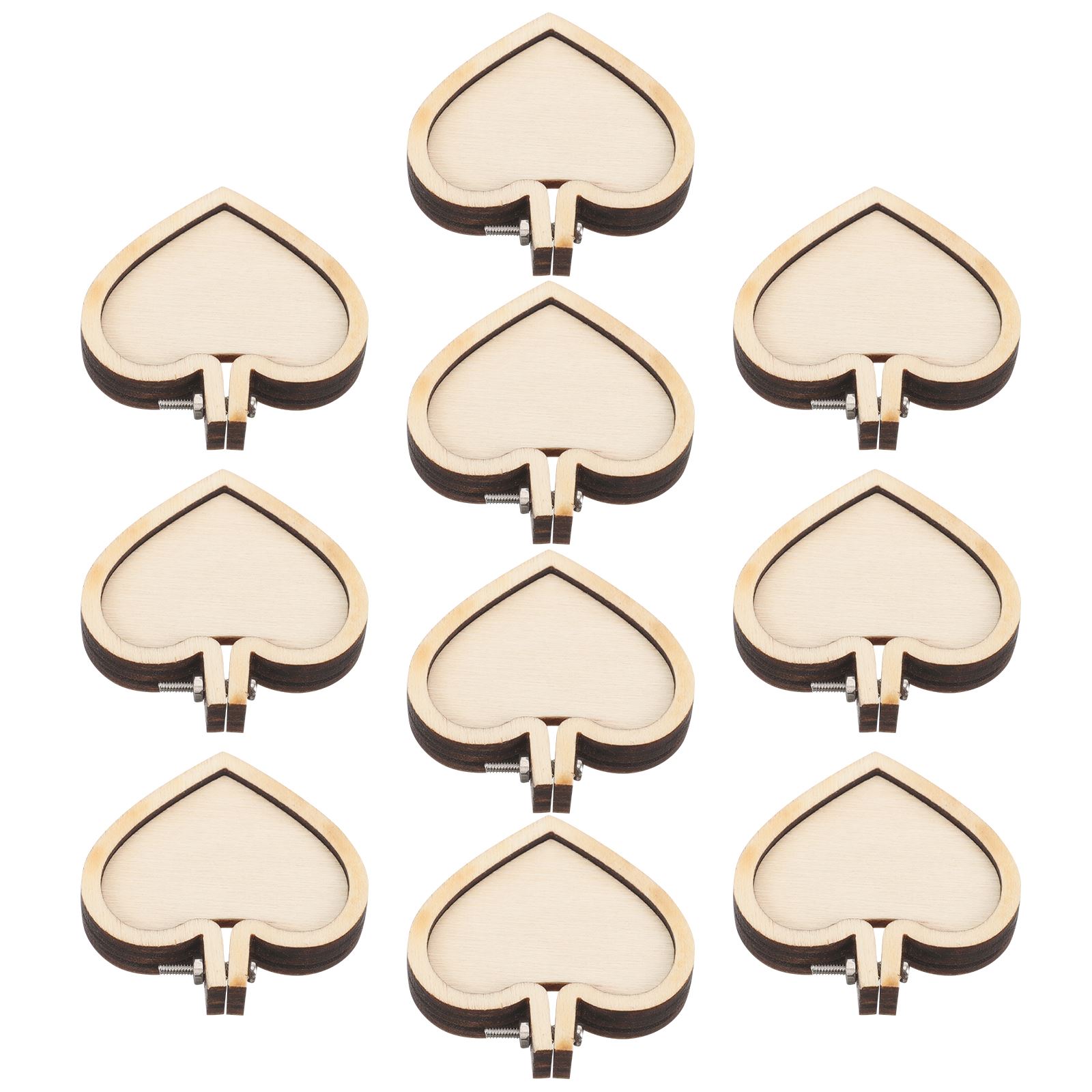 10Pcs Mini Embroidery Hoop Heart Shaped Wooden Pendant Cross Stitch Frame Diy Craft Supplies Sewing Hoops Handmade Accessories 4x4cm
10Pcs Mini Embroidery Hoop Heart Shaped Wooden Pendant Cross Stitch Frame Diy Craft Supplies Sewing Hoops Handmade Accessories 4x4cm