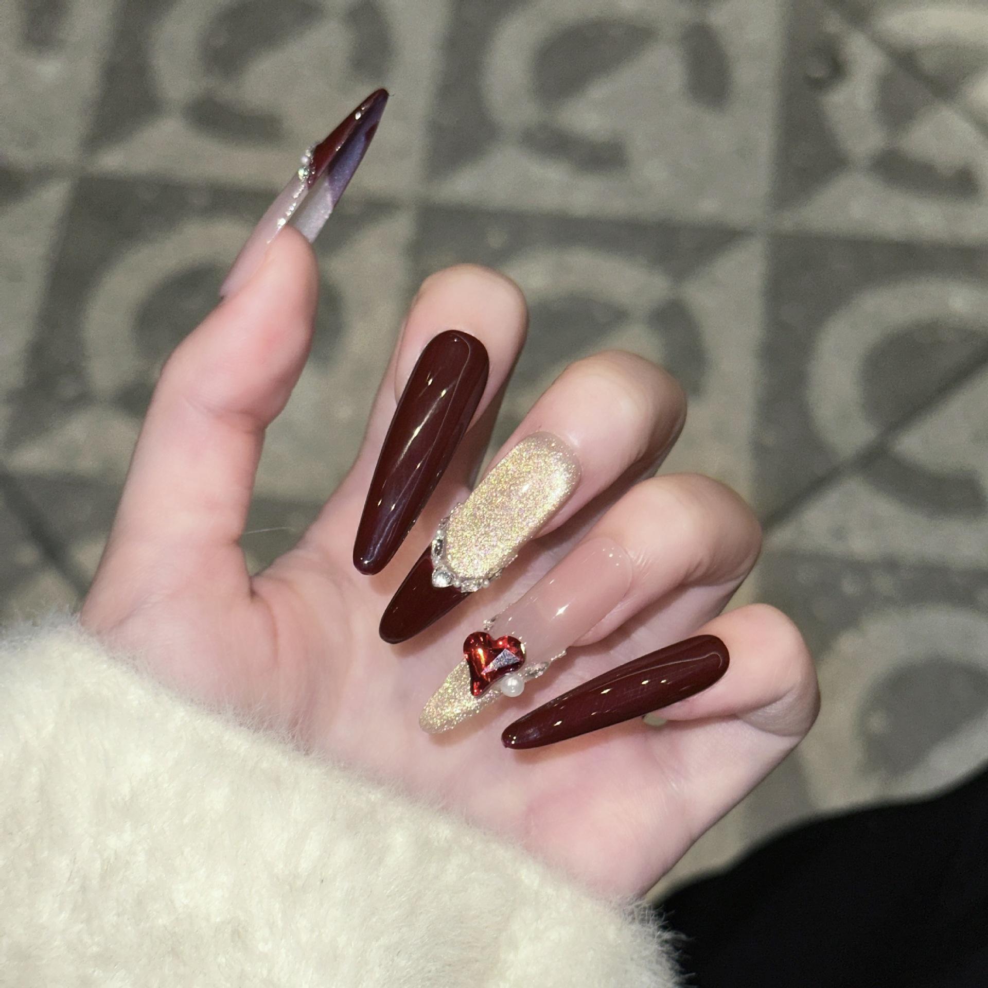 Romantic Kingdom Red French Zircon Dog Wearable Nails - Removable Manicure Pieces Small S
Romantic Kingdom Red French Zircon Dog Wearable Nails - Removable Manicure Pieces Small S