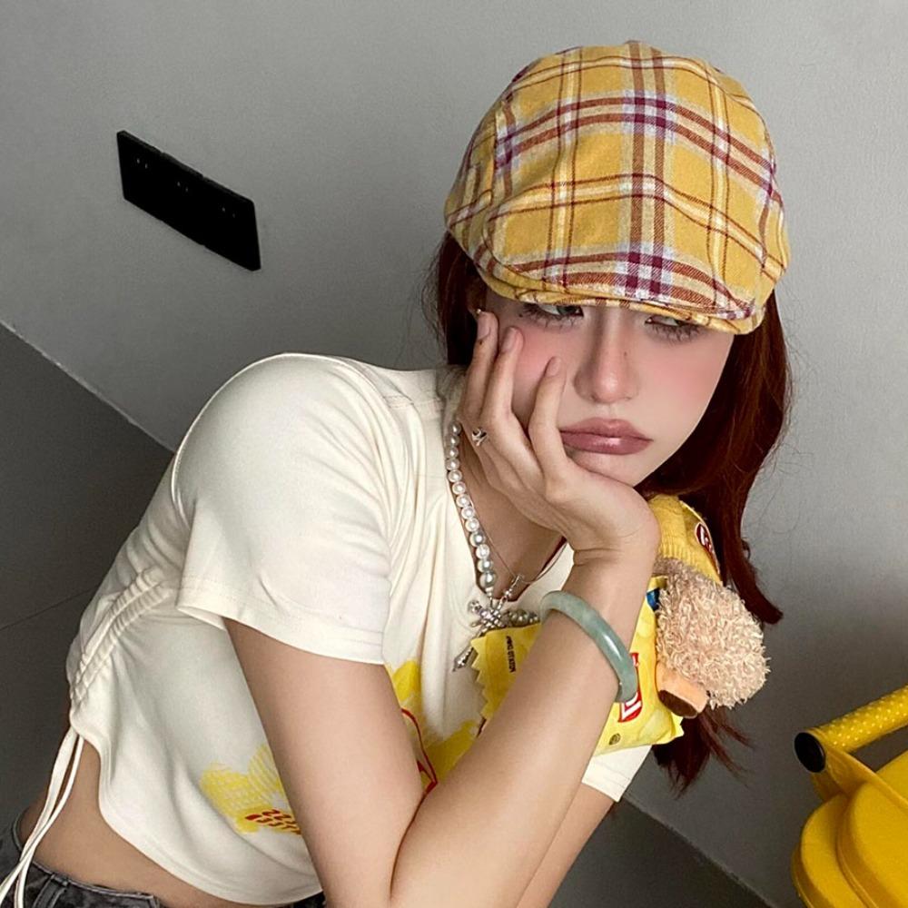 Large Head Girth Vintage English Hat Cool Yellow Tartan Beret Painter Hat Clothes Accessories жёлтый
Large Head Girth Vintage English Hat Cool Yellow Tartan Beret Painter Hat Clothes Accessories жёлтый