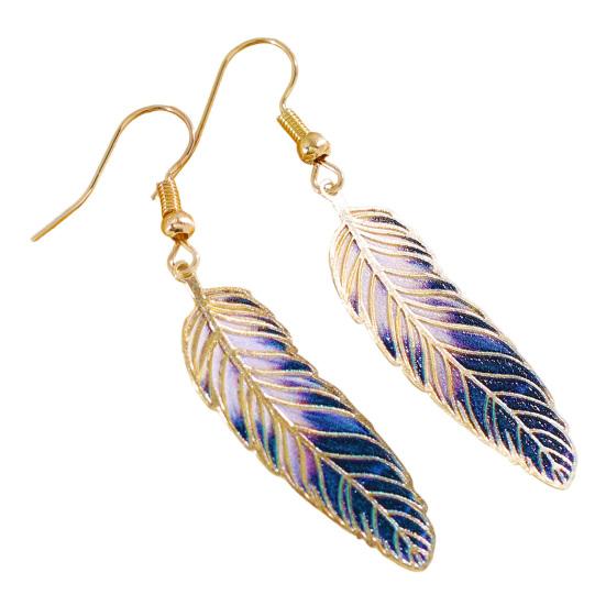 1 Pair Hook Earrings Retro Style Gradient Color Enamel Technology Gold-Plated Edges Feather Shape Drop
1 Pair Hook Earrings Retro Style Gradient Color Enamel Technology Gold-Plated Edges Feather Shape Drop