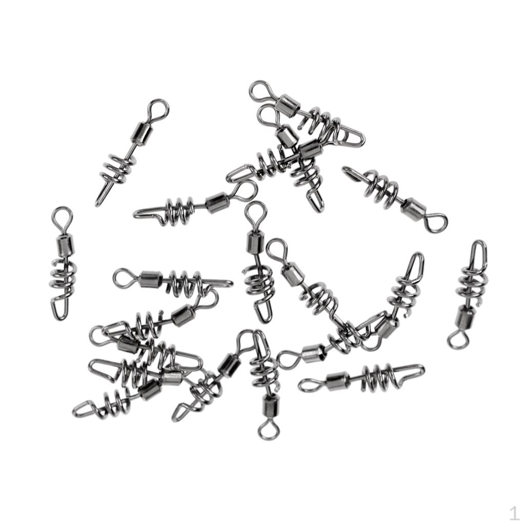 20 Pieces Fishing Swivel Snap Corkscrew Swivels Connector with Rolling Saltwater 16mm-27mm 4#
20 Pieces Fishing Swivel Snap Corkscrew Swivels Connector with Rolling Saltwater 16mm-27mm 4#