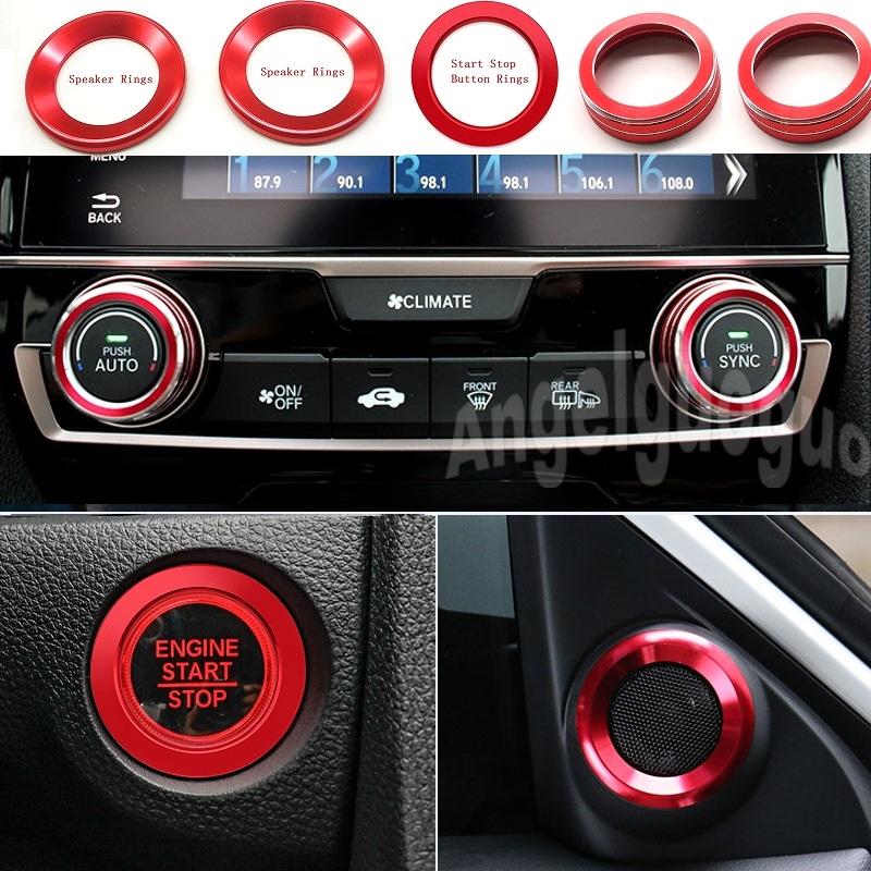 5pc Car Ignition Engine Start Stop Decorate Button Rings Car Door Speaker Rings Trims For Honda Civic 2016 2017
5pc Car Ignition Engine Start Stop Decorate Button Rings Car Door Speaker Rings Trims For Honda Civic 2016 2017