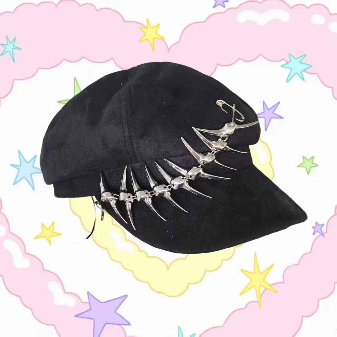 Spice Girls Personality Rivet Octagon Hats Y2k Handsome Snake Bone Punk Halloween Beret Winter Hat
Spice Girls Personality Rivet Octagon Hats Y2k Handsome Snake Bone Punk Halloween Beret Winter Hat