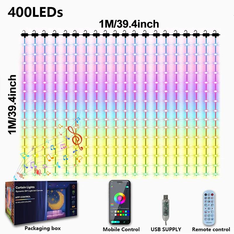 Christmas Lights IP65 Waterproof 400 LEDs Smart Curtain Lights App Group Control DIY Pattern for Indoor Outdoor New Year Decor USB
Christmas Lights IP65 Waterproof 400 LEDs Smart Curtain Lights App Group Control DIY Pattern for Indoor Outdoor New Year Decor USB