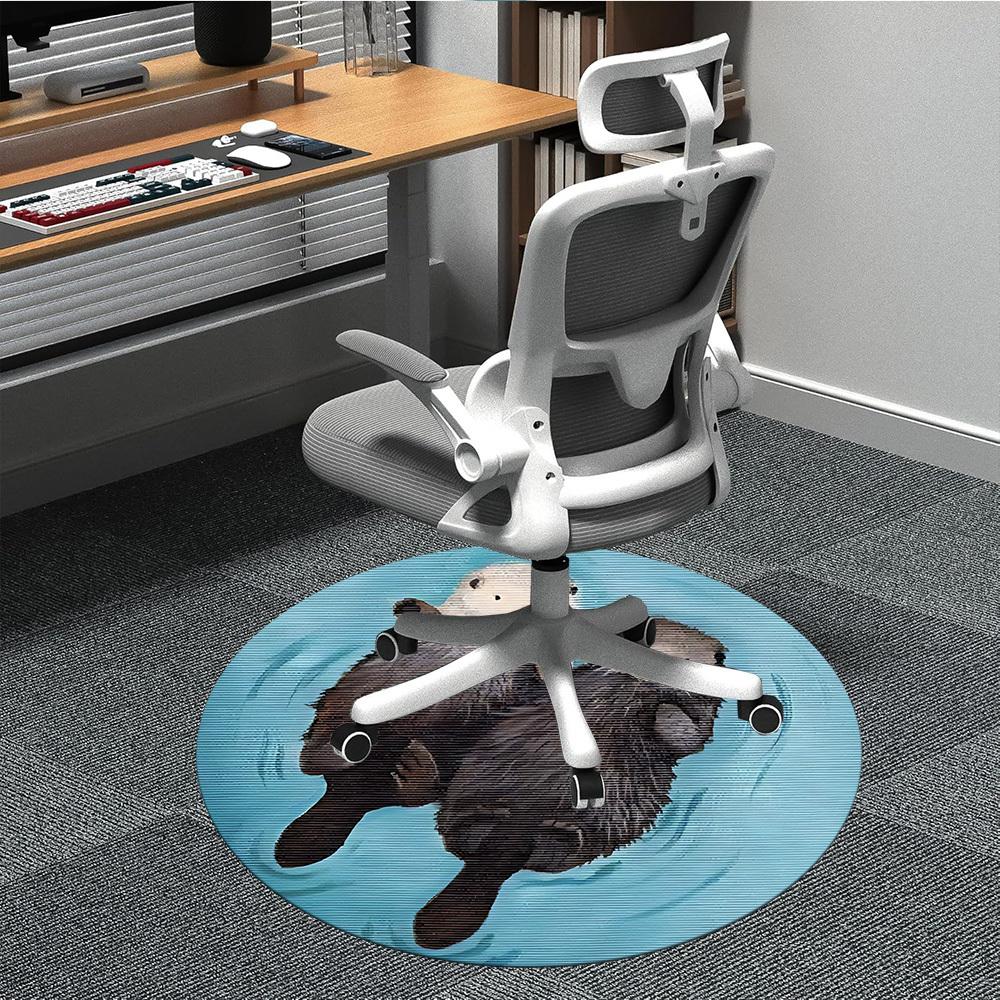1pc Otter Family Office Round Area Rug, Indoor Mat Suitable For Office, Under Office Chairs Bedroom Living Room Home Decor, Room Deco 040 80cm by 80cm
1pc Otter Family Office Round Area Rug, Indoor Mat Suitable For Office, Under Office Chairs Bedroom Living Room Home Decor, Room Deco 040 80cm by 80cm