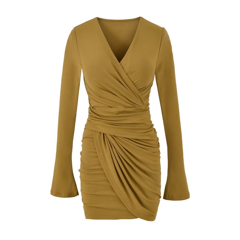 Retro V-Neck Waist-Cinching Long-Sleeve Dress for Women - Slim Fit, Chic & Sexy Hip-Hugging Short Skirt Large
Retro V-Neck Waist-Cinching Long-Sleeve Dress for Women - Slim Fit, Chic & Sexy Hip-Hugging Short Skirt Large