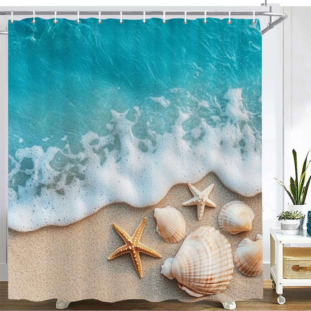 Blue Sea Cobblestone Style Shower Curtain Bath Curtain Ocean Printed Bathroom Curtains For Home Decoration Curtain W60H190(CM)-1 Pcs
Blue Sea Cobblestone Style Shower Curtain Bath Curtain Ocean Printed Bathroom Curtains For Home Decoration Curtain W60H190(CM)-1 Pcs