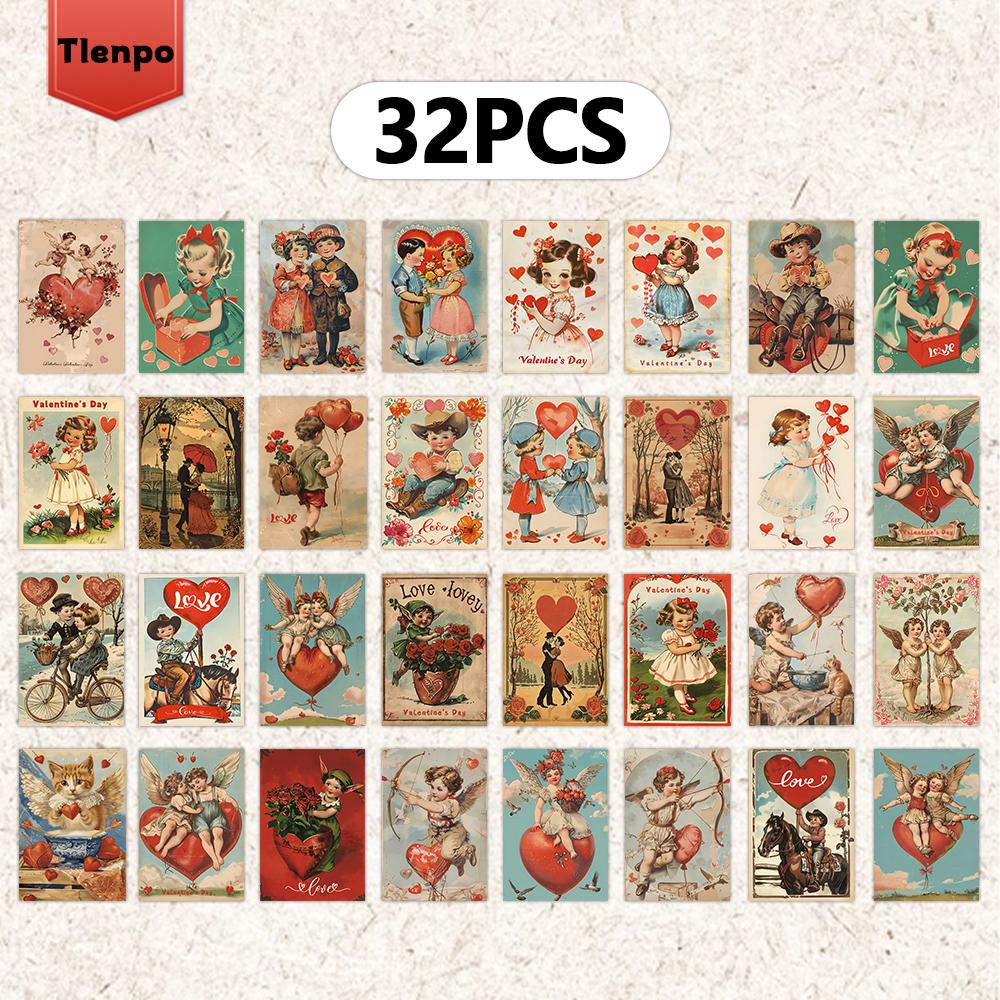 32pcs Vintage Valentine s Day Postcards, Indoor Bedroom Decoration, Wall Stickers, Message Cards, Greeting Cards, Souvenirs
32pcs Vintage Valentine s Day Postcards, Indoor Bedroom Decoration, Wall Stickers, Message Cards, Greeting Cards, Souvenirs
