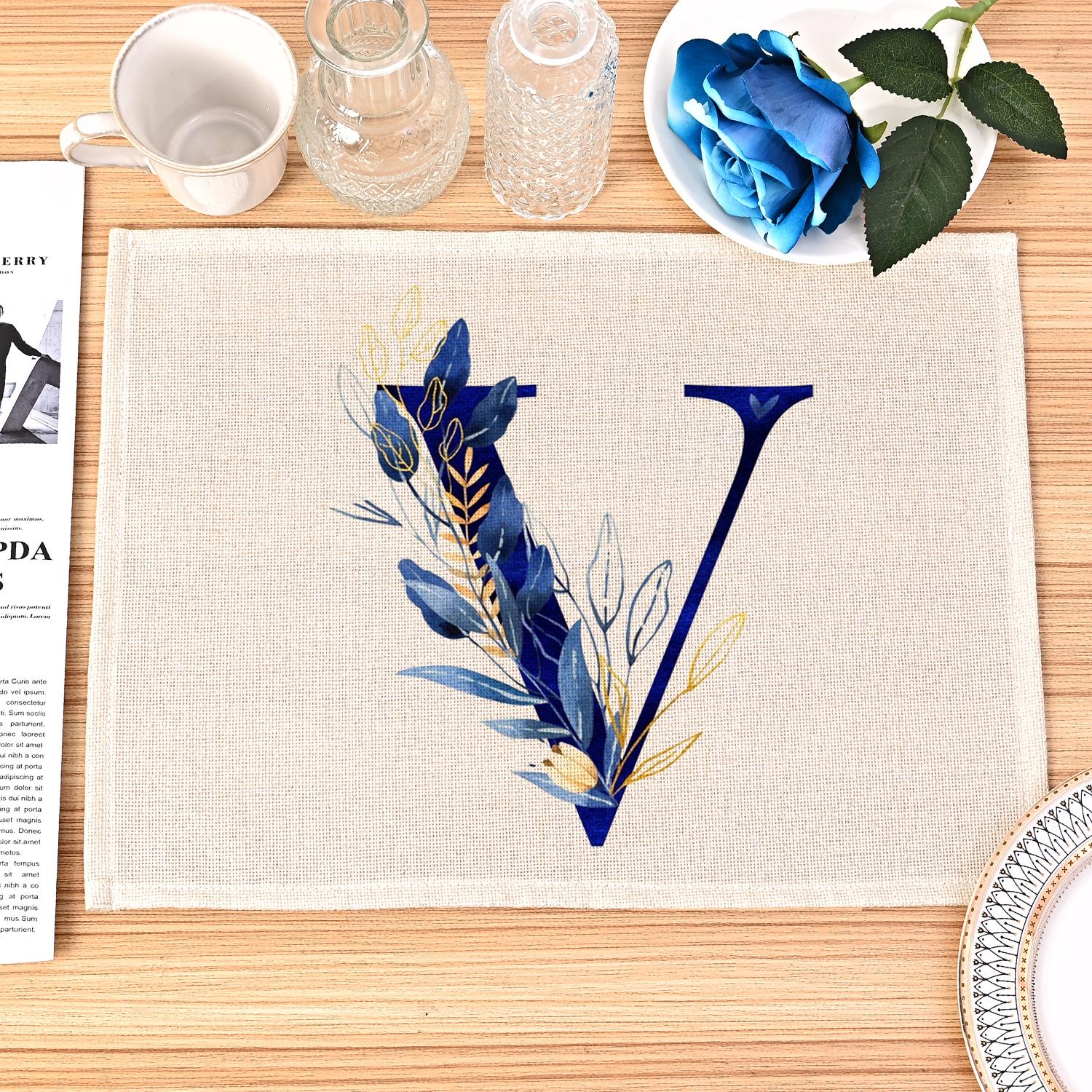 Blue Letters Pattern Kitchen Placemat Home Decor Dining Table Mats Tea Coaster Cotton Linen Pads Bowl Cup Mats Home Decoration 2pcs 30x45cm
Blue Letters Pattern Kitchen Placemat Home Decor Dining Table Mats Tea Coaster Cotton Linen Pads Bowl Cup Mats Home Decoration 2pcs 30x45cm