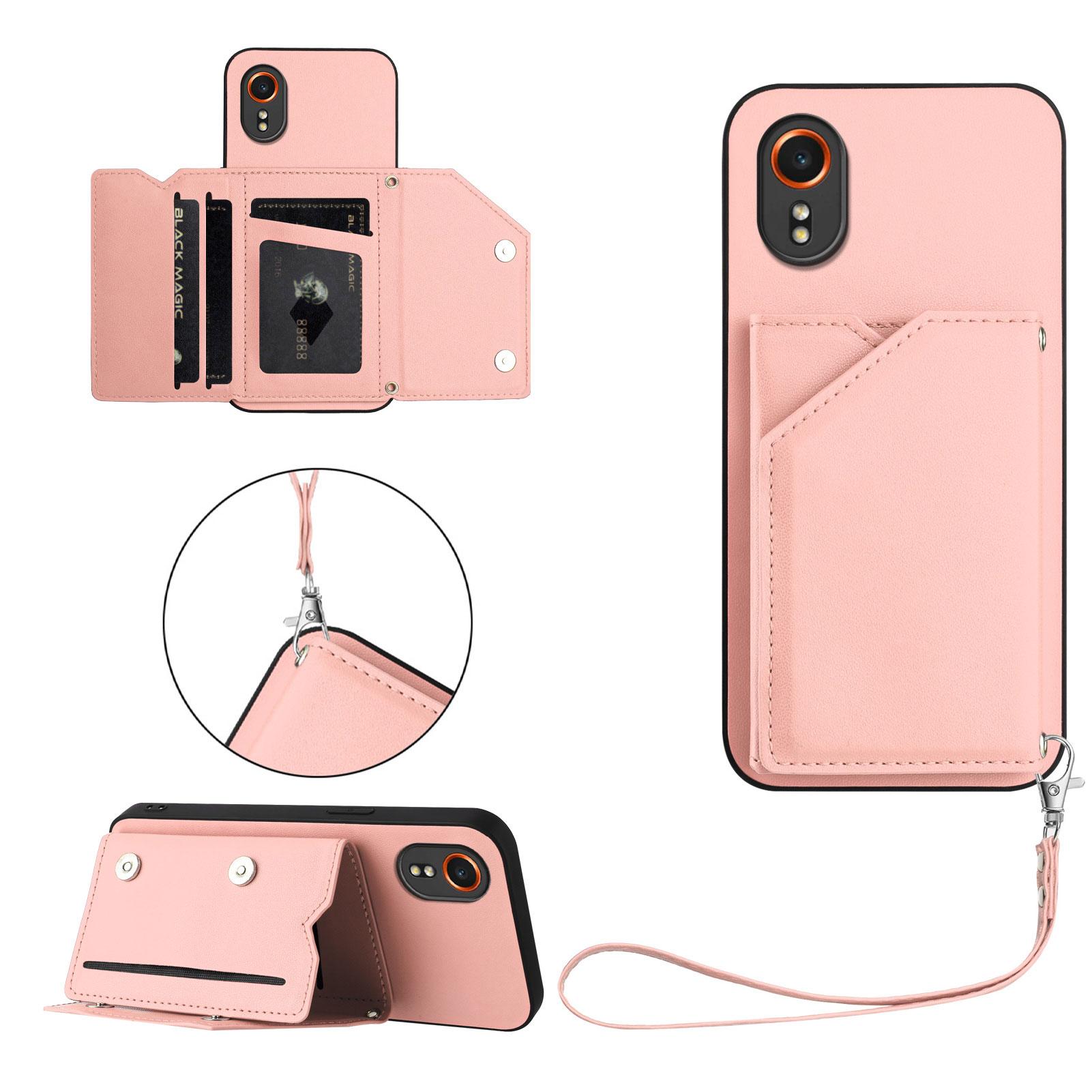 For Samsung Galaxy Xcover7 Case Card Holder Kickstand Skin-Touch Phone Cover with Wrist Strap Pink
For Samsung Galaxy Xcover7 Case Card Holder Kickstand Skin-Touch Phone Cover with Wrist Strap Pink