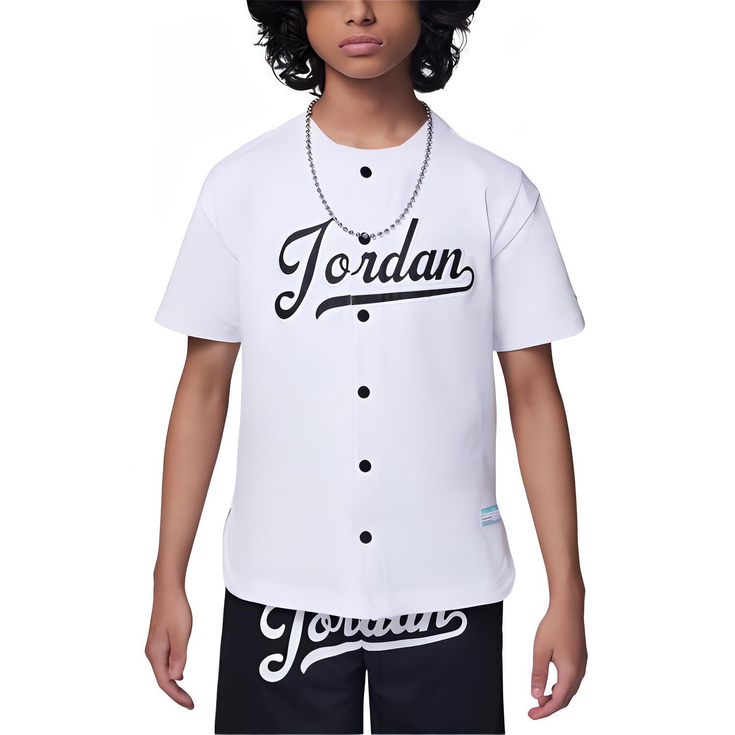 Jordan Button-Up Soft Comfortable Short Sleeve Baseball Jersey Kids Tops White HM4747-100 XL
Jordan Button-Up Soft Comfortable Short Sleeve Baseball Jersey Kids Tops White HM4747-100 XL