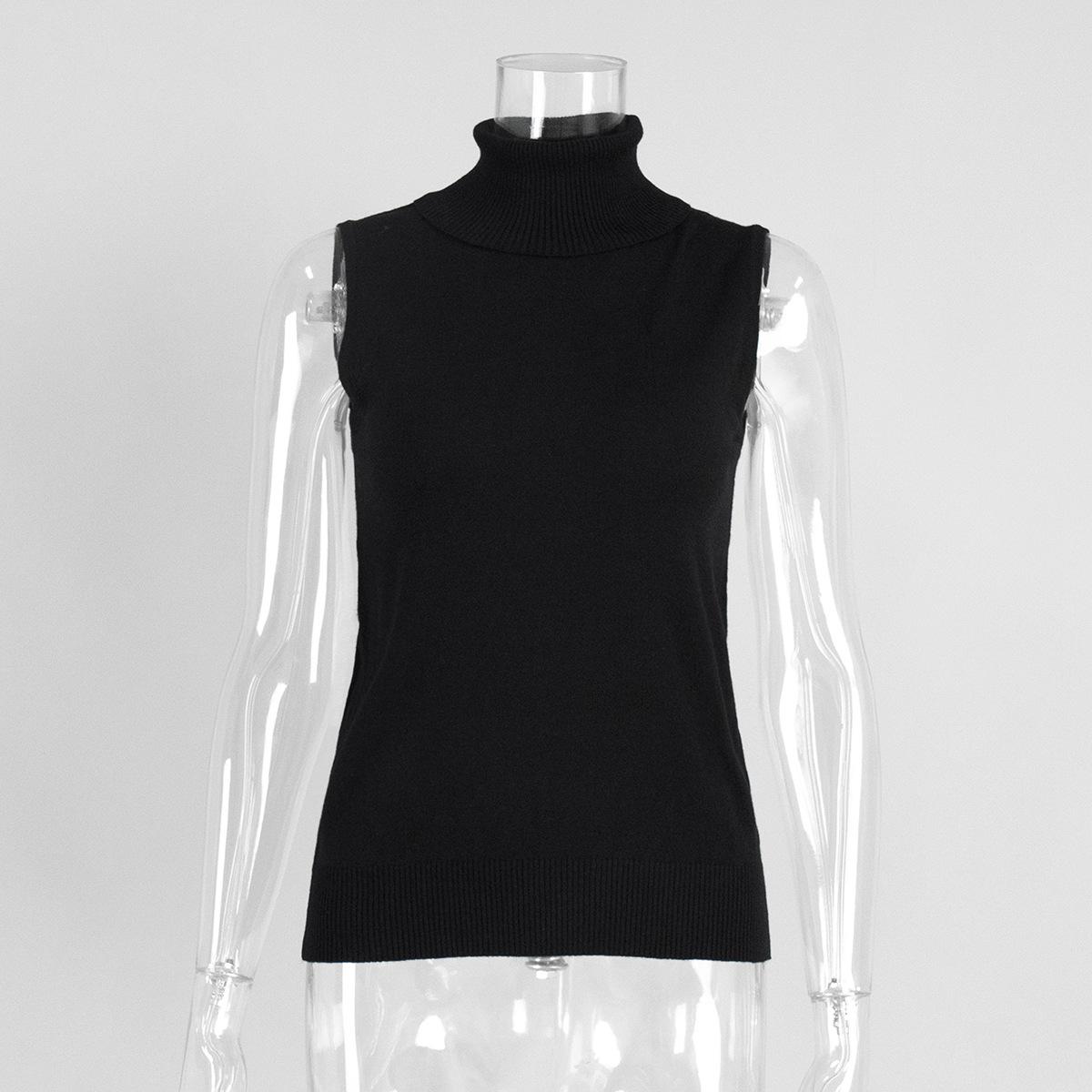 Knitted Sleeveless Vest New Spring Autumn High-Neck Vest Simple Sweater Top For Women S чорний
Knitted Sleeveless Vest New Spring Autumn High-Neck Vest Simple Sweater Top For Women S чорний