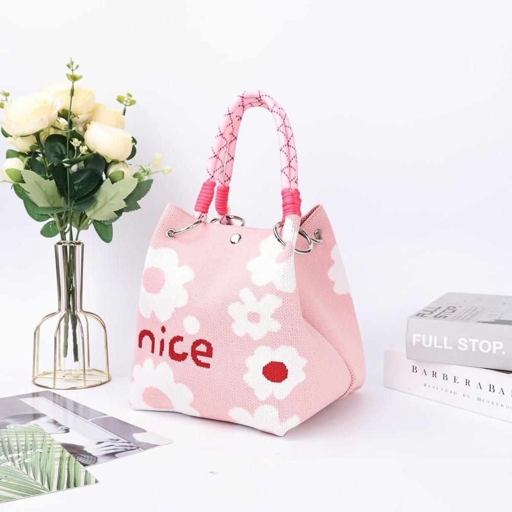 Casual Storage Bag Knit Tote Bag Lightweight Large Capacity Woven Handbag Ring Buckle Bag Women
Casual Storage Bag Knit Tote Bag Lightweight Large Capacity Woven Handbag Ring Buckle Bag Women