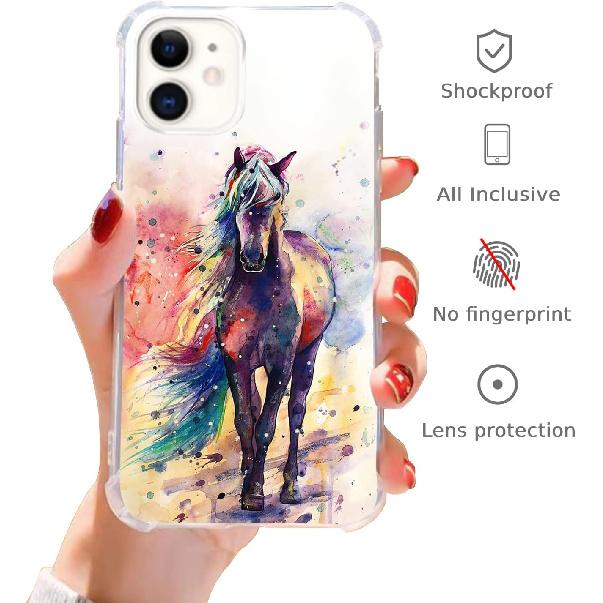 Акварельная лошадь для iPhone 11, Чехол с рисунком лошади для iPhone 11, Крутой чехол-бампер из ТПУ
Акварельная лошадь для iPhone 11, Чехол с рисунком лошади для iPhone 11, Крутой чехол-бампер из ТПУ