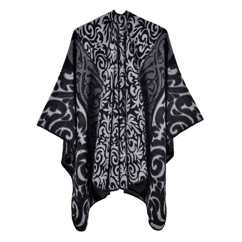 Новая женская шаль-накидка в стиле ретро с жаккардовым узором «пламя» и «счастливое облако», теплая шаль с разрезом 130x150cm
Новая женская шаль-накидка в стиле ретро с жаккардовым узором «пламя» и «счастливое облако», теплая шаль с разрезом 130x150cm