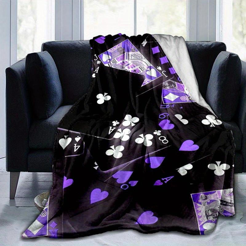 1pc. Purple Playing Cards Print Blanket - Home Office Outdoor Gift Suitable for All Seasons (Home Decor, Office Supplies, Outdoor Blanket, 100x150cm
1pc. Purple Playing Cards Print Blanket - Home Office Outdoor Gift Suitable for All Seasons (Home Decor, Office Supplies, Outdoor Blanket, 100x150cm