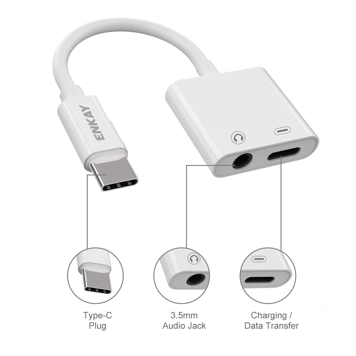 ENKAY HAT PRINCE ENK-AT106 USB C to 3.5mm Headphone Charger Adapter Type C Earphone Jack AUX Dongle Audio Converter As Shown A
ENKAY HAT PRINCE ENK-AT106 USB C to 3.5mm Headphone Charger Adapter Type C Earphone Jack AUX Dongle Audio Converter As Shown A