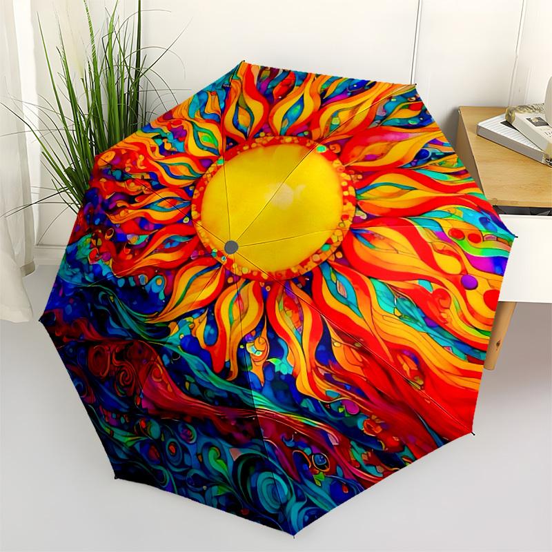1pc Sunflower Mandala Automatic Folding Umbrella - Portable Collapsible Design, 8-Rib Iron Frame, Durable Fabric yy251125028
1pc Sunflower Mandala Automatic Folding Umbrella - Portable Collapsible Design, 8-Rib Iron Frame, Durable Fabric yy251125028