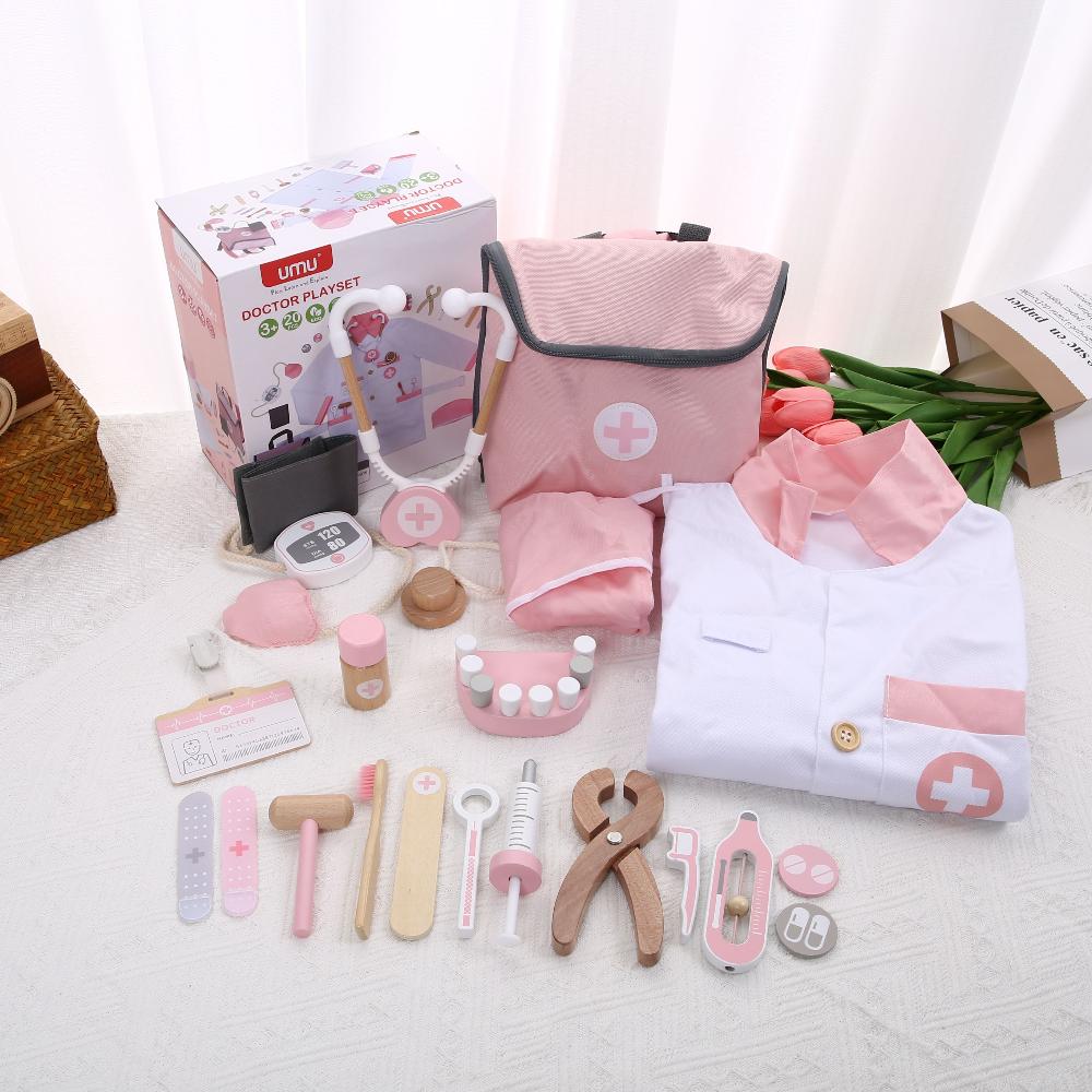 Children s wooden house, doctor s kit, simulation medical medicine box, injection stethoscope, dentist s clothes, hat, backpack
Children s wooden house, doctor s kit, simulation medical medicine box, injection stethoscope, dentist s clothes, hat, backpack