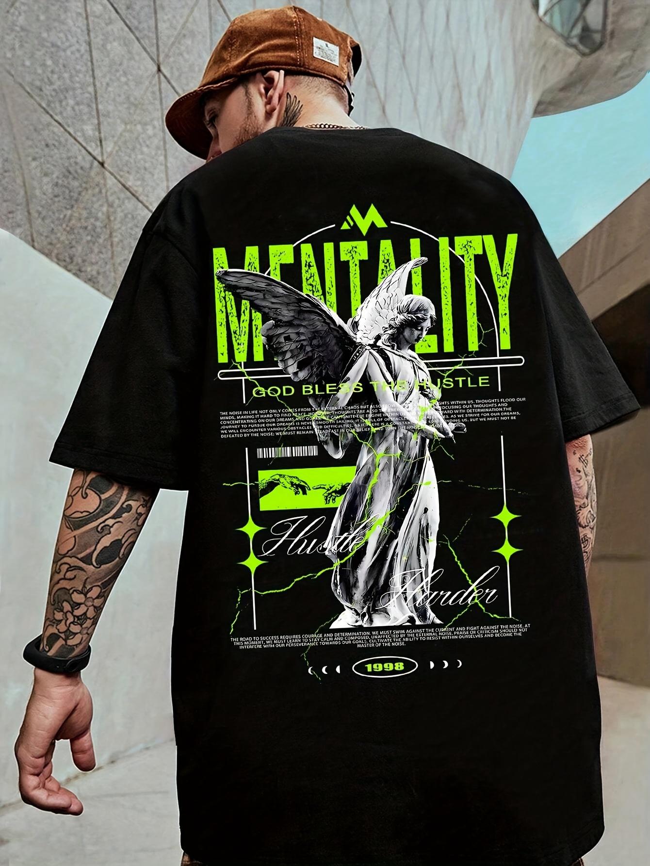 New Trendy Men s Personalized Angel Letter Printed Comfortable and Breathable Round Neck T-shirt Outdoor Street Casual Top S
New Trendy Men s Personalized Angel Letter Printed Comfortable and Breathable Round Neck T-shirt Outdoor Street Casual Top S