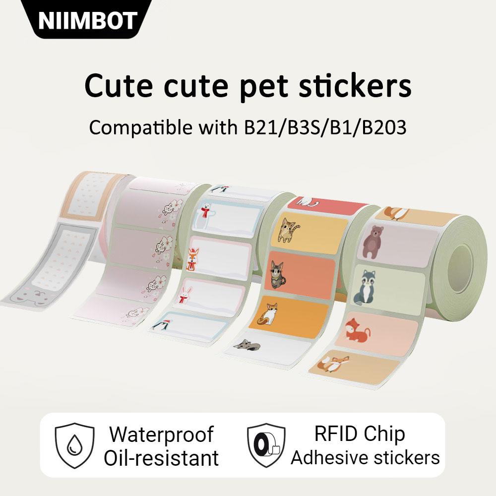 Niimbot милые наклейки для домашних животных, совместимые с B21/B3S/B1/B203 
Niimbot милые наклейки для домашних животных, совместимые с B21/B3S/B1/B203