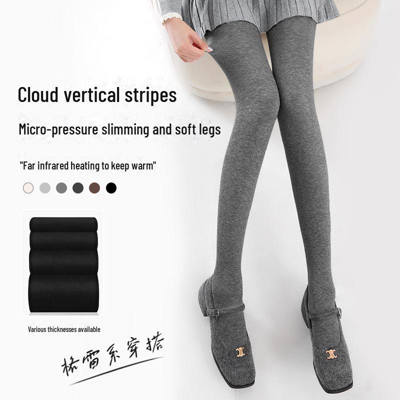 Women s Gray Vertical Striped Leggings with Velvet Slim Socks: No-Fall Design, Thick & Warm Pantyhose for Autumn/Winter. 120g No Fleece
Women s Gray Vertical Striped Leggings with Velvet Slim Socks: No-Fall Design, Thick & Warm Pantyhose for Autumn/Winter. 120g No Fleece
