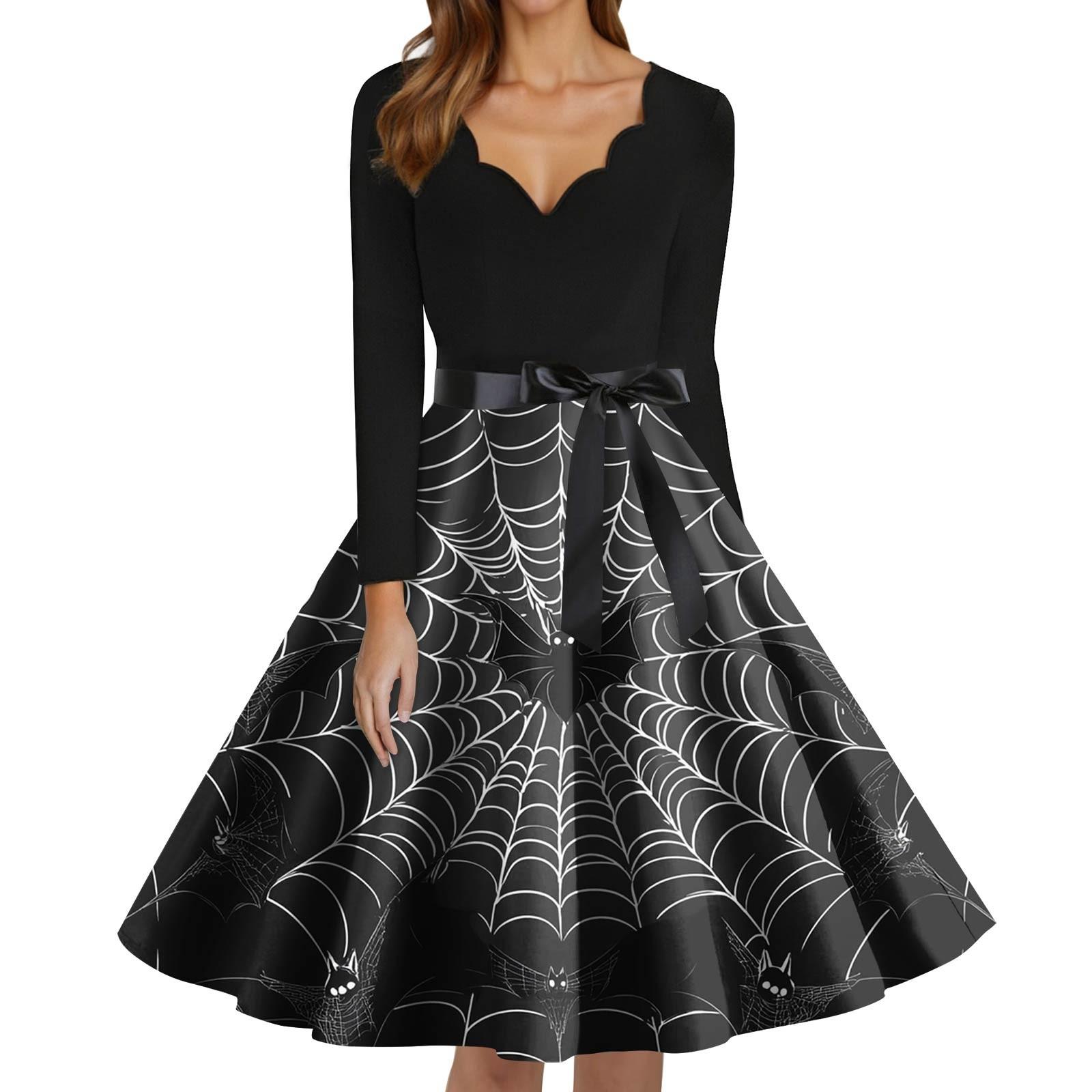 Женское модное платье с V-образным вырезом, повседневное, облегающего кроя, с принтом на Хэллоуин, с длинным рукавом XXXXXL
Женское модное платье с V-образным вырезом, повседневное, облегающего кроя, с принтом на Хэллоуин, с длинным рукавом XXXXXL