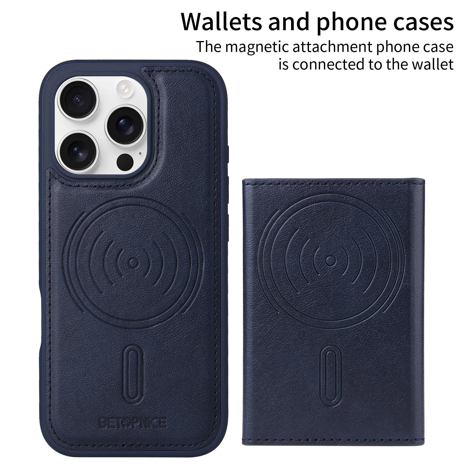 For iPhone 16 Pro Magnetic Case BETOPNICE Leather Phone Cover Kickstand with Detachable Card Bag Brown
For iPhone 16 Pro Magnetic Case BETOPNICE Leather Phone Cover Kickstand with Detachable Card Bag Brown
