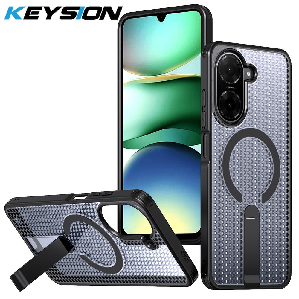 KEYSION Hollow Heat Dissipation Case for Redmi A5 171mm Magnetic Cooling Hide Stand Shockproof Phone Cover for Xiaomi POCO C71 for Redmi A5 чёрный
KEYSION Hollow Heat Dissipation Case for Redmi A5 171mm Magnetic Cooling Hide Stand Shockproof Phone Cover for Xiaomi POCO C71 for Redmi A5 чёрный