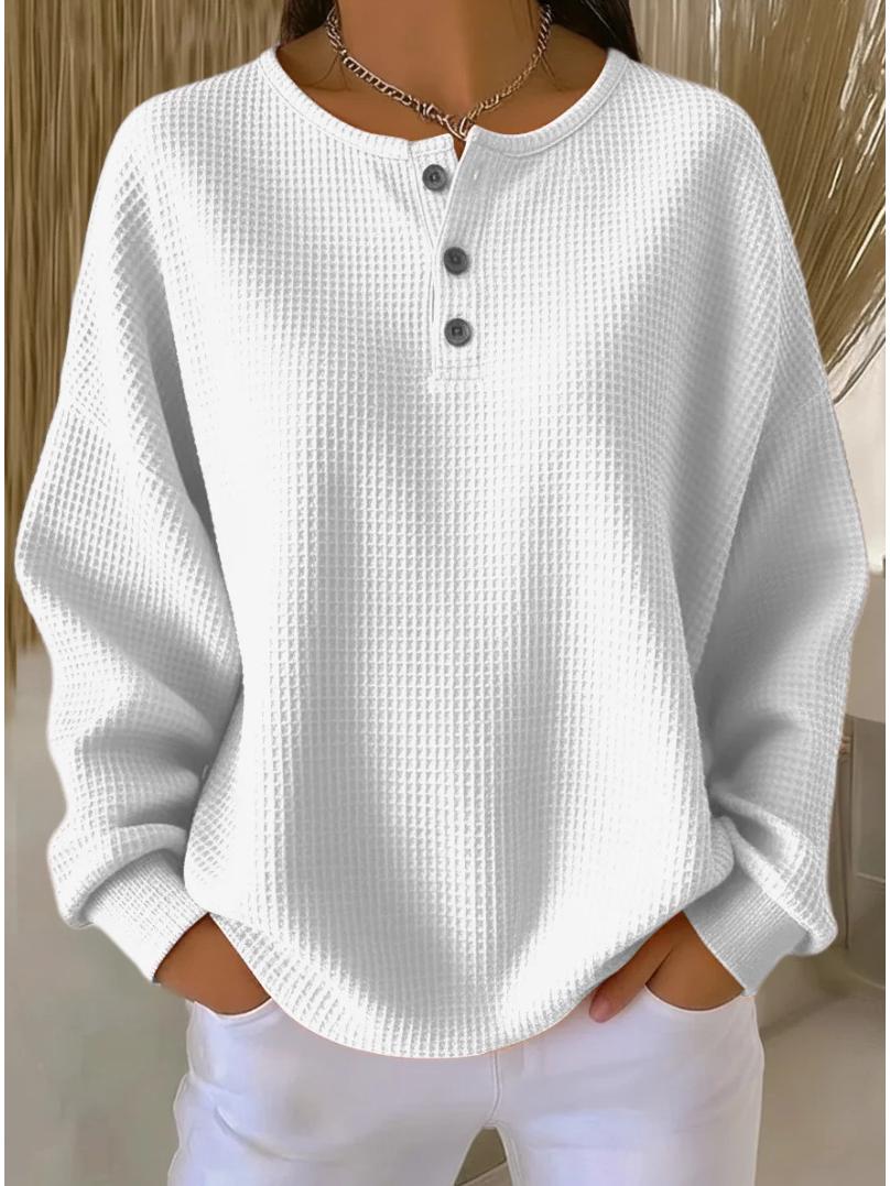 2026 Autumn/Winter Long Sleeve Waffle Knit Pullover Small
2026 Autumn/Winter Long Sleeve Waffle Knit Pullover Small
