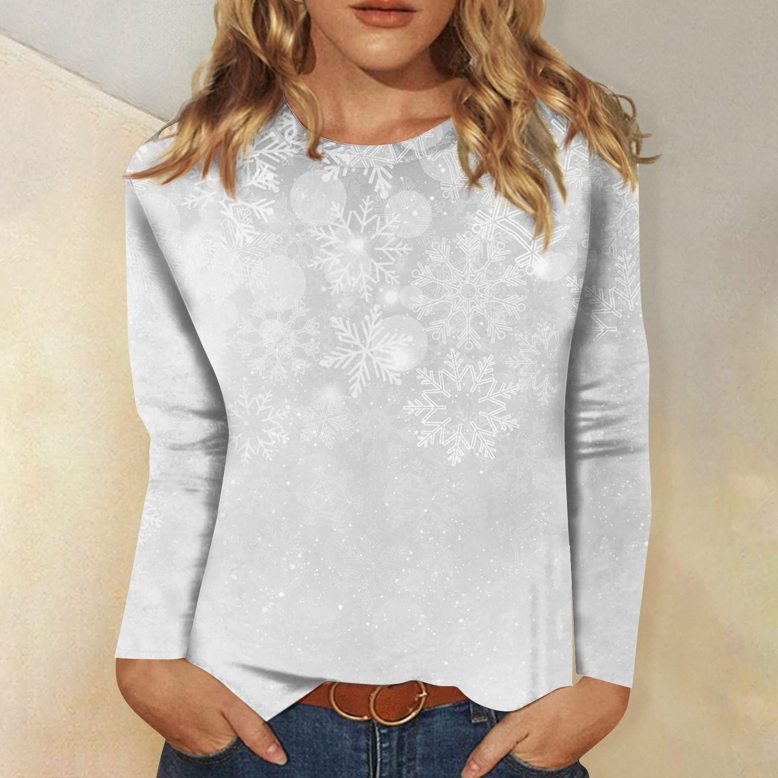 Женская модная повседневная футболка с круглым вырезом и рождественским принтом и длинными рукавами XL белый
Женская модная повседневная футболка с круглым вырезом и рождественским принтом и длинными рукавами XL белый
