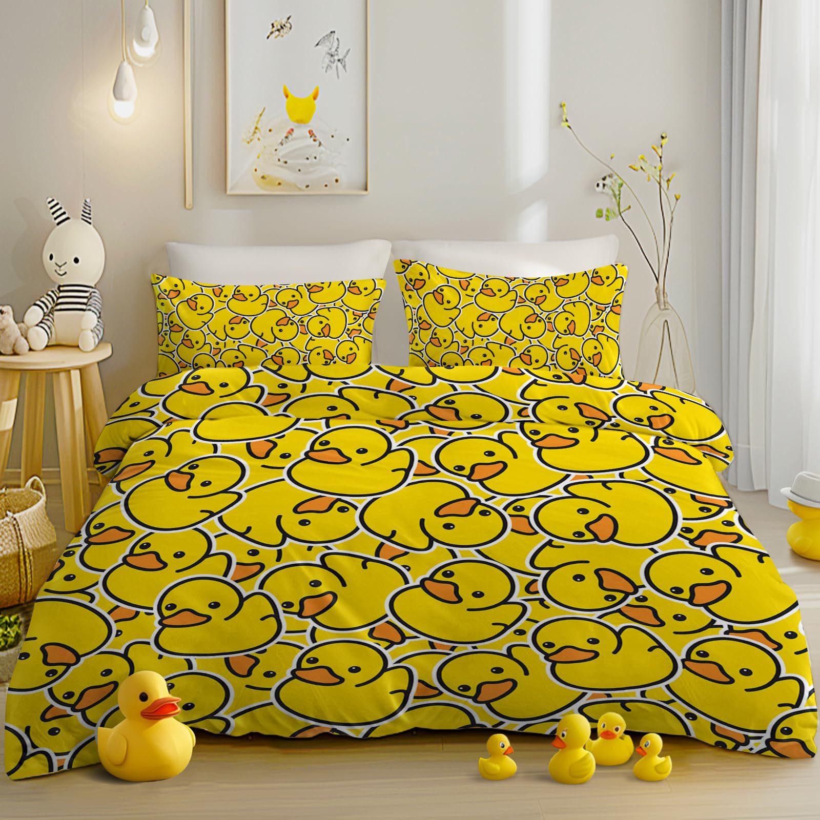 Cute Little Yellow Duck Duvet Cover Children S Bedroom Decorative Bedding Three-Piece Digital Printing Quilt Cover EU single 135*200
Cute Little Yellow Duck Duvet Cover Children S Bedroom Decorative Bedding Three-Piece Digital Printing Quilt Cover EU single 135*200