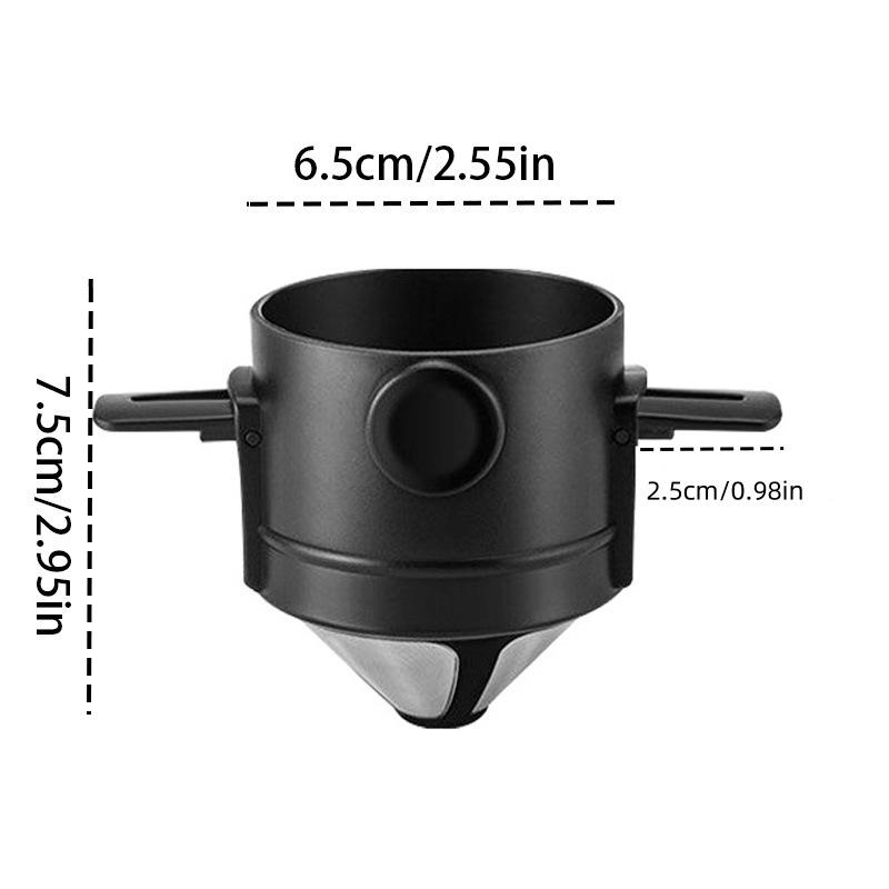 Coffee Filter Cup Double-Layer 304 Stainless Steel Filter, Foldable Ear-Hanging Filter, Hand-Brewed Coffee Artifact Single чёрный
Coffee Filter Cup Double-Layer 304 Stainless Steel Filter, Foldable Ear-Hanging Filter, Hand-Brewed Coffee Artifact Single чёрный