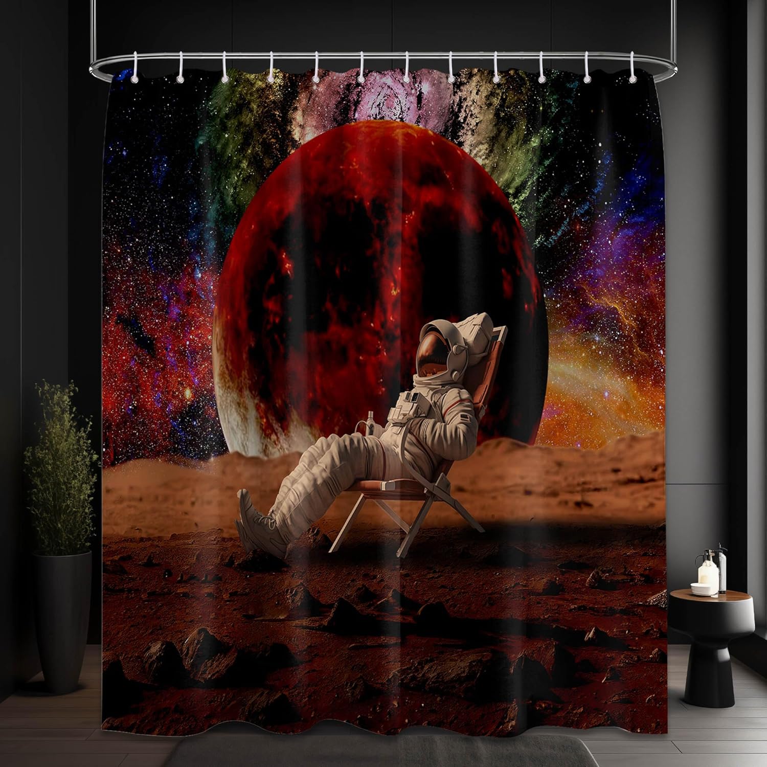 Astronaut Shower Curtain Outer Space Cool Teen Boy Theme Artistic Galaxy Galaxy Print Bathroom Home Decor With Hooks W60H190(CM)-1 Pcs
Astronaut Shower Curtain Outer Space Cool Teen Boy Theme Artistic Galaxy Galaxy Print Bathroom Home Decor With Hooks W60H190(CM)-1 Pcs