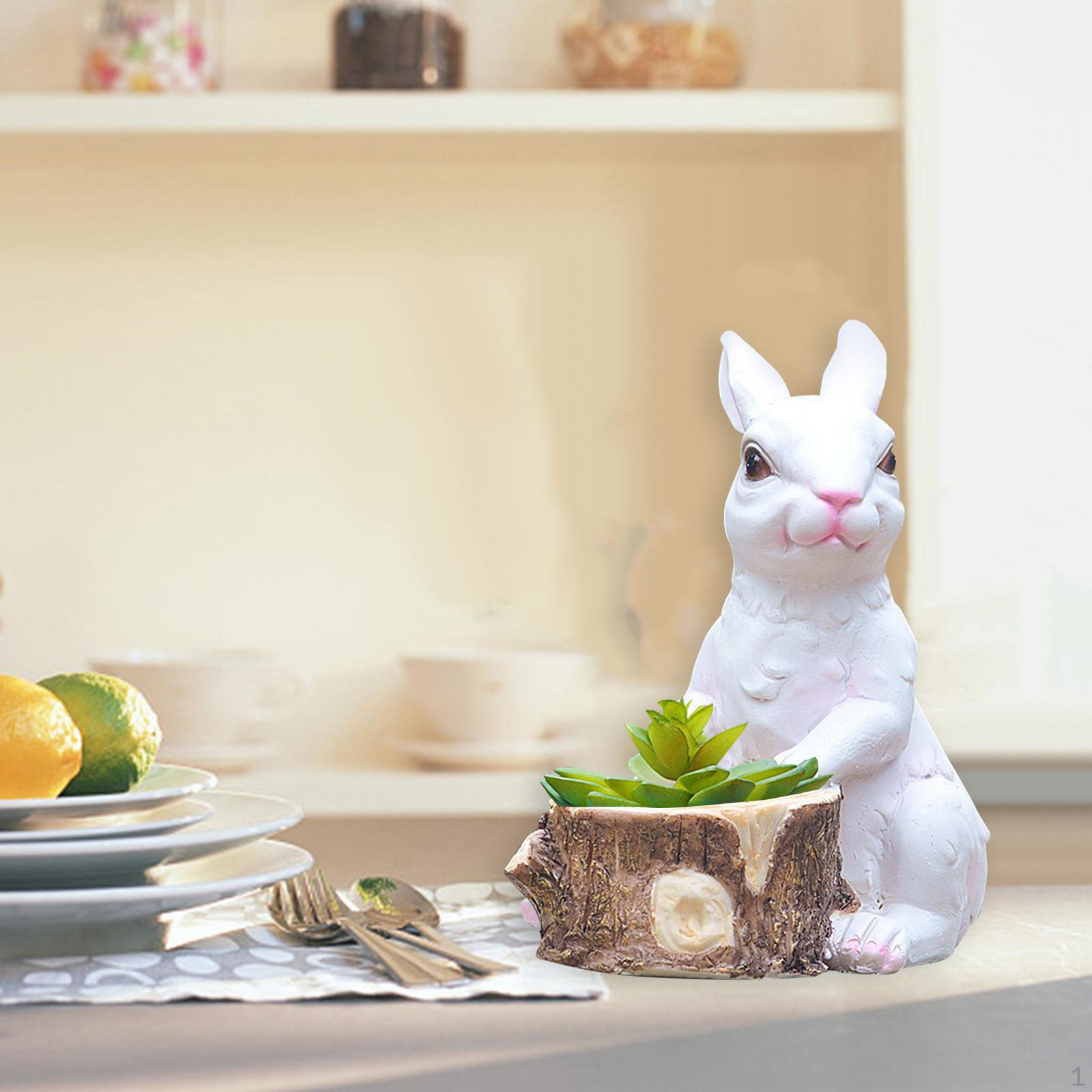 Cartoon Flower Pot, Bunny Sculpture Bonsai Pot Flowerpot Rabbit Statue Container Planter for Wooden Stake
Cartoon Flower Pot, Bunny Sculpture Bonsai Pot Flowerpot Rabbit Statue Container Planter for Wooden Stake