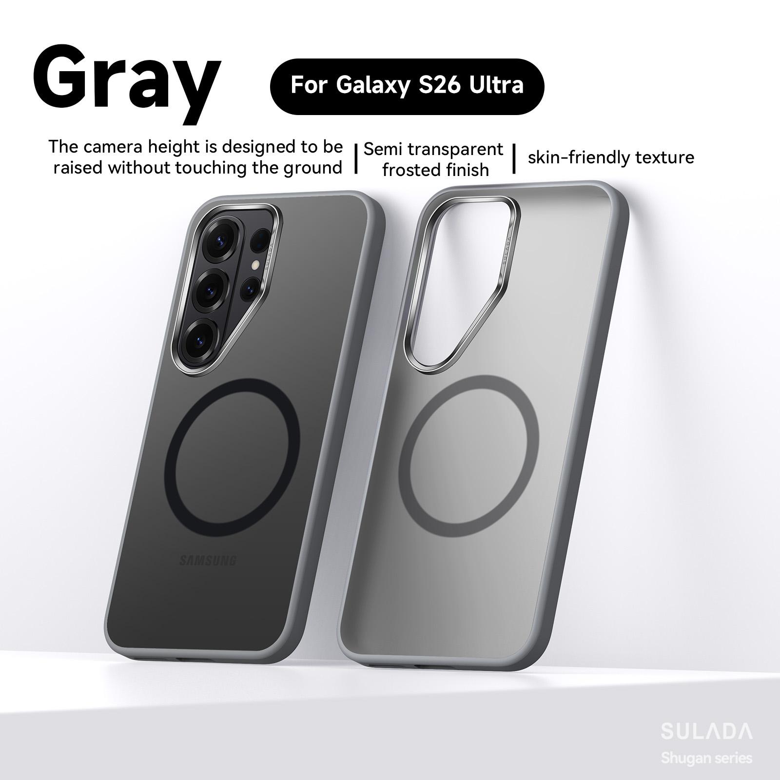 Skin-friendly Matte Magnetic Phone Case for Samsung S25 S26 Ultra SULADA Comfortable Anti-fall Soft Edge Hard Case for S25+ S26+ Galaxy S26 Plus сірий колір
Skin-friendly Matte Magnetic Phone Case for Samsung S25 S26 Ultra SULADA Comfortable Anti-fall Soft Edge Hard Case for S25+ S26+ Galaxy S26 Plus сірий колір