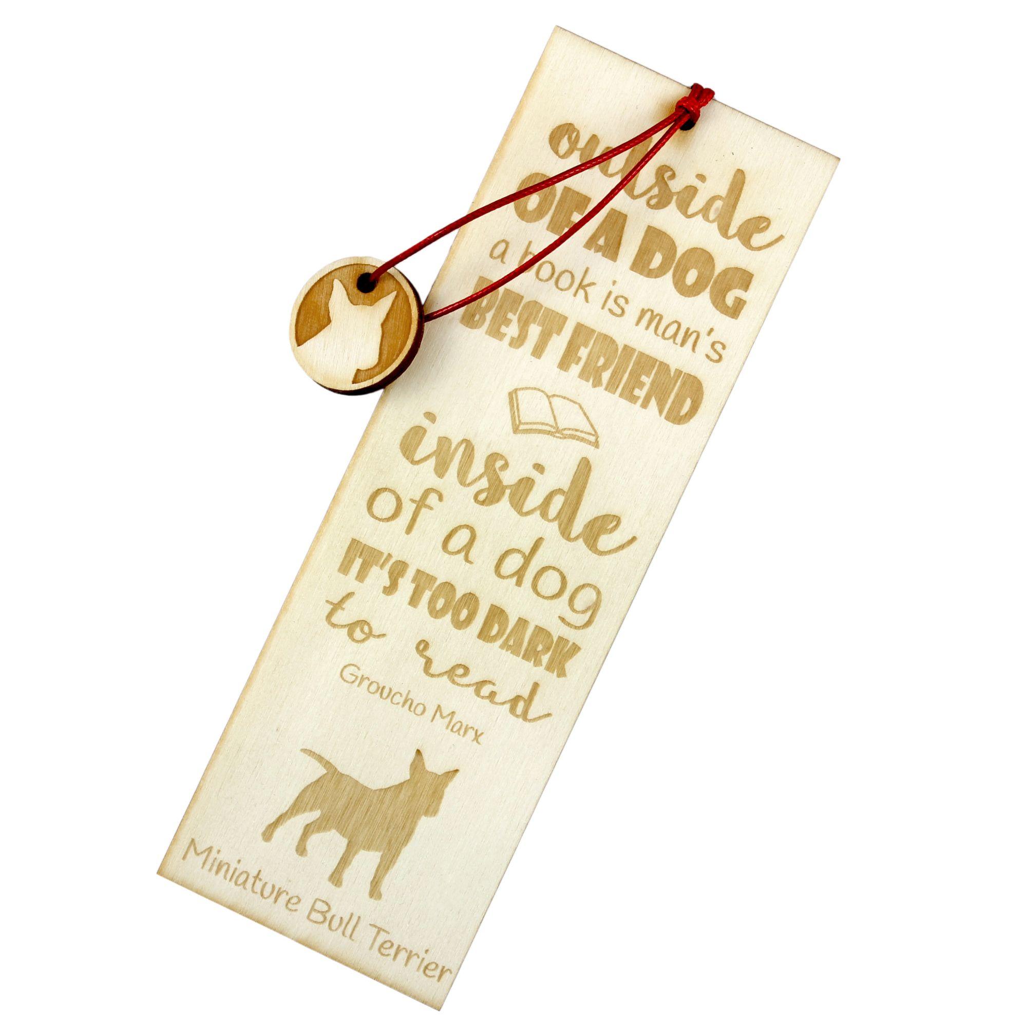 Miniature Bull Terrier - dog bookmark, personalized bookmark, gift for bookworm from Art-Dog brand
Miniature Bull Terrier - dog bookmark, personalized bookmark, gift for bookworm from Art-Dog brand