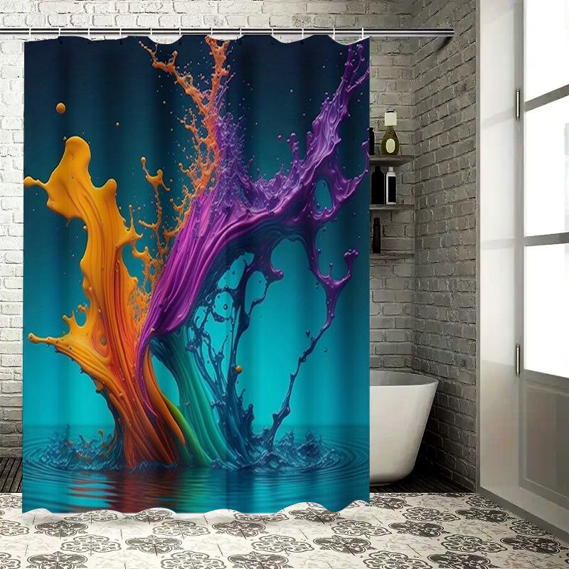 Colorful Splash Shower Curtain Waterproof Printed Fabric Decor For Bathroom, Multicolor Design Art Print 72X84 Inches (183Cm X 2 W60H190(CM)-1 Pcs
Colorful Splash Shower Curtain Waterproof Printed Fabric Decor For Bathroom, Multicolor Design Art Print 72X84 Inches (183Cm X 2 W60H190(CM)-1 Pcs