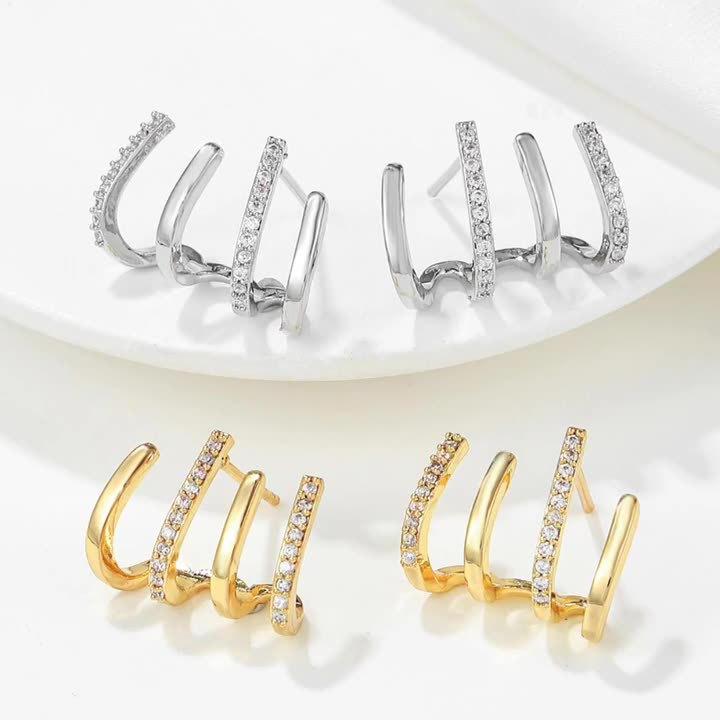Simple, high-end, fashionable, versatile claw set earrings, simple and cool style earrings білий
Simple, high-end, fashionable, versatile claw set earrings, simple and cool style earrings білий