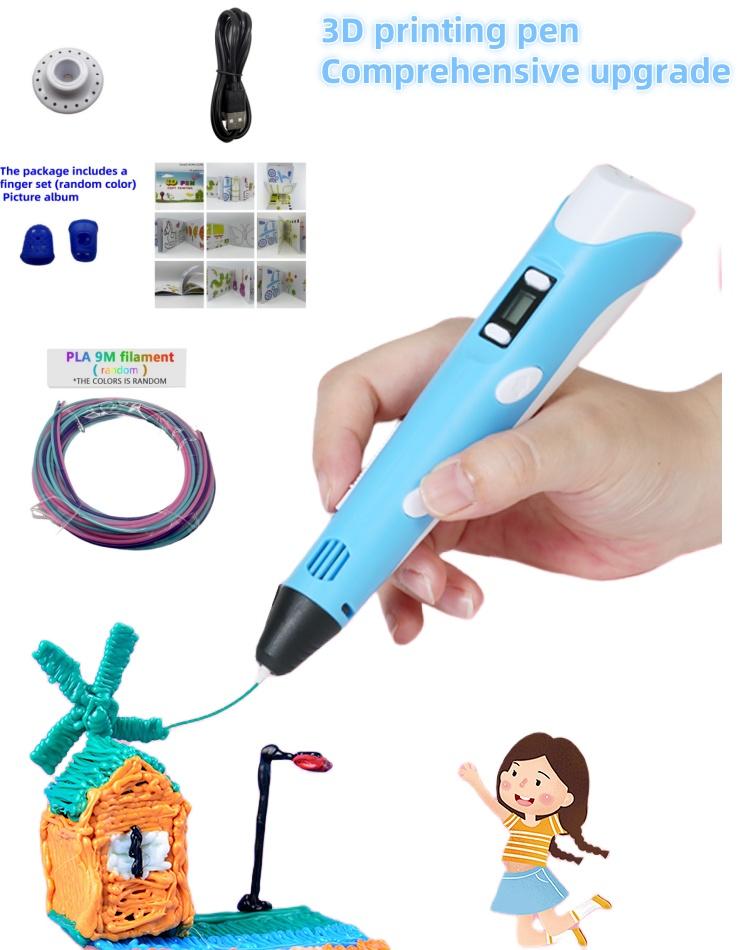 New 3D Printing Pen DIY Drawing with 9 Meters PLA Filament, 3D Graffiti Toy, Children s Birthday Joyful Festival Gift, Art Tool PLA Filagment
New 3D Printing Pen DIY Drawing with 9 Meters PLA Filament, 3D Graffiti Toy, Children s Birthday Joyful Festival Gift, Art Tool PLA Filagment
