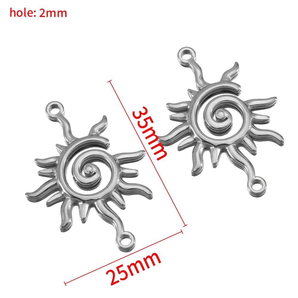 2pcs Stainless Steel Burning Sun Pendants Double Hole Connector Wave Line Charm Necklace Bracelet DIY Jewelry Making Accessories 2pcs
2pcs Stainless Steel Burning Sun Pendants Double Hole Connector Wave Line Charm Necklace Bracelet DIY Jewelry Making Accessories 2pcs