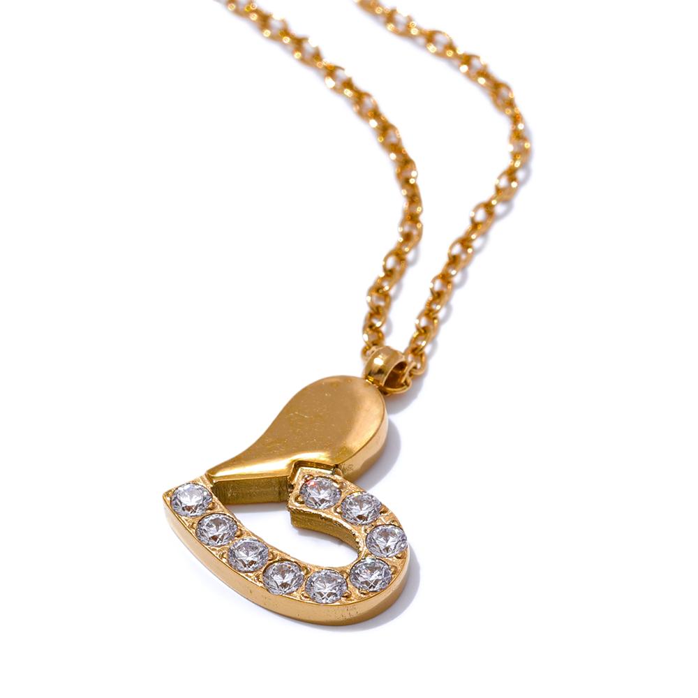 Yhpup Chic Small Heart Shiny Cubic Zirconia Pendant Necklace for Women Stainless Steel Valentine s Day Gift Jewelry Waterproof
Yhpup Chic Small Heart Shiny Cubic Zirconia Pendant Necklace for Women Stainless Steel Valentine s Day Gift Jewelry Waterproof