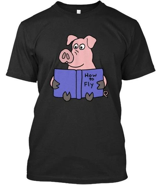 Funny Pig Reading How To Fly Book T shirt Made in the USA Size S to 5XL L
Funny Pig Reading How To Fly Book T shirt Made in the USA Size S to 5XL L
