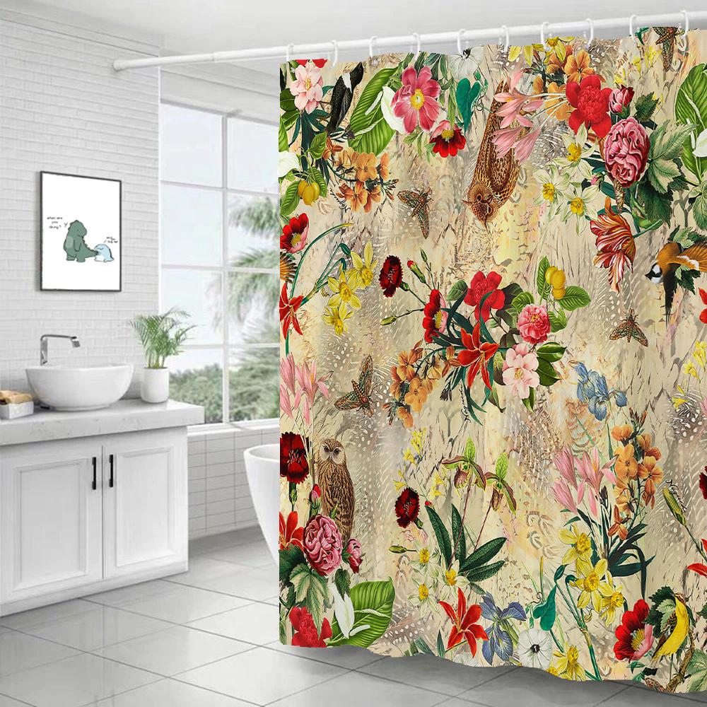 Retro Printed Shower Curtain Mildew Washable Curtain with Hooks Bathroom Decorative Curtain Nordic Flowers 3D Shower Curtains W90xH180cm-35x70in
Retro Printed Shower Curtain Mildew Washable Curtain with Hooks Bathroom Decorative Curtain Nordic Flowers 3D Shower Curtains W90xH180cm-35x70in