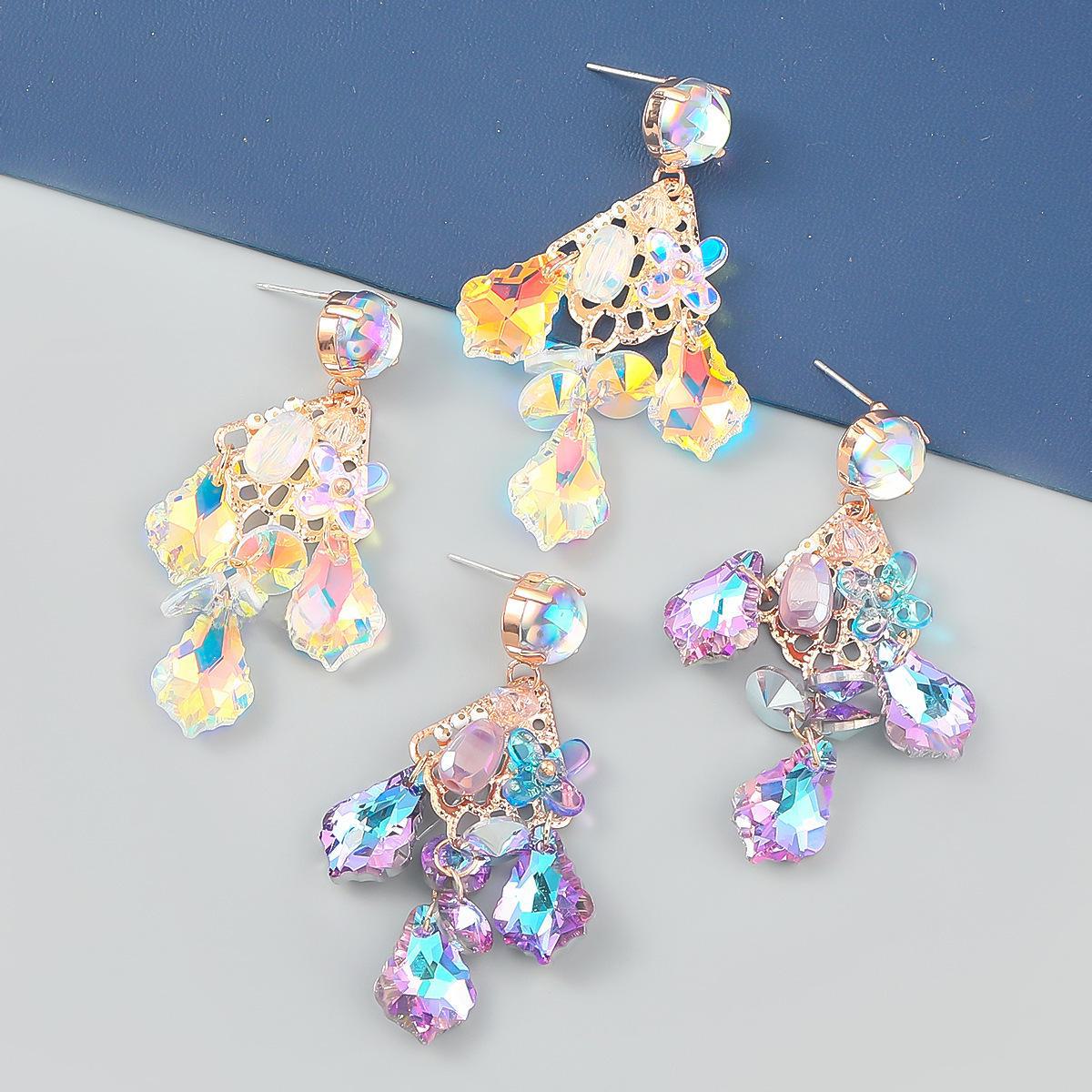 Geometric Alloy Diamond Acrylic Resin Flower Earrings - Bohemian Style for Women фиолетовый
Geometric Alloy Diamond Acrylic Resin Flower Earrings - Bohemian Style for Women фиолетовый